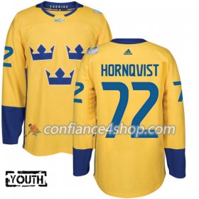 Adidas Maillot de Hockey Suède Patric Hornqvist 72 Coupe du monde de hockey sur glace 2016 Jaune Premier - Enfant